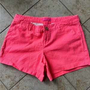 Lilly Pulitzer Bright Pink Textured Shorts